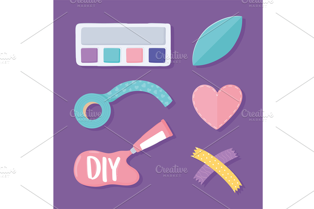 icons set craft and diy, an Object Illustration by studiogstock