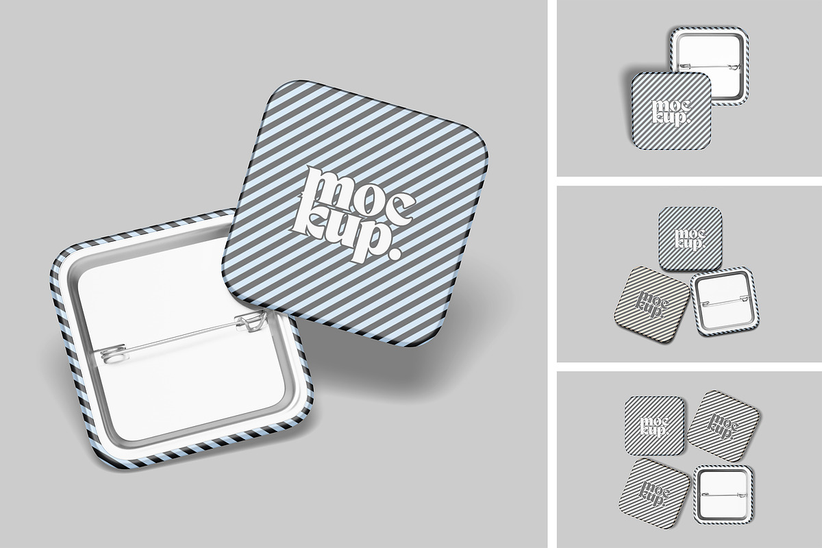 Square Pin Mockup, a Mockup by DxSLEX (Photo 1 of 5)
