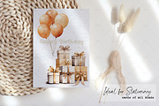 Watercolor Bronze Birthday Elegance, an Illustration by Dazzling Art Boutique (Thumbnail 7 of 11)