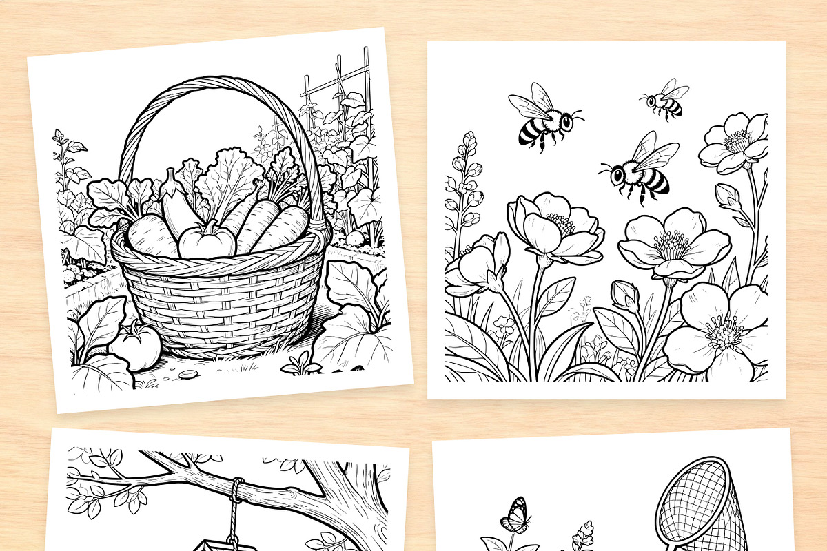 Garden Coloring Book – 20 Pages, an Illustration by No.13 (Photo 7 of 8)