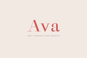 Ava - A Classy Serif Typeface