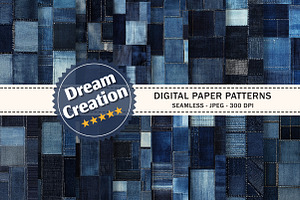 Blue Denim Fabric Texture Pattern, a Texture Graphic by Dream Creation