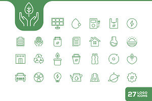 Eco-friendly Line Icons Collection, an Outline Icon by devastd