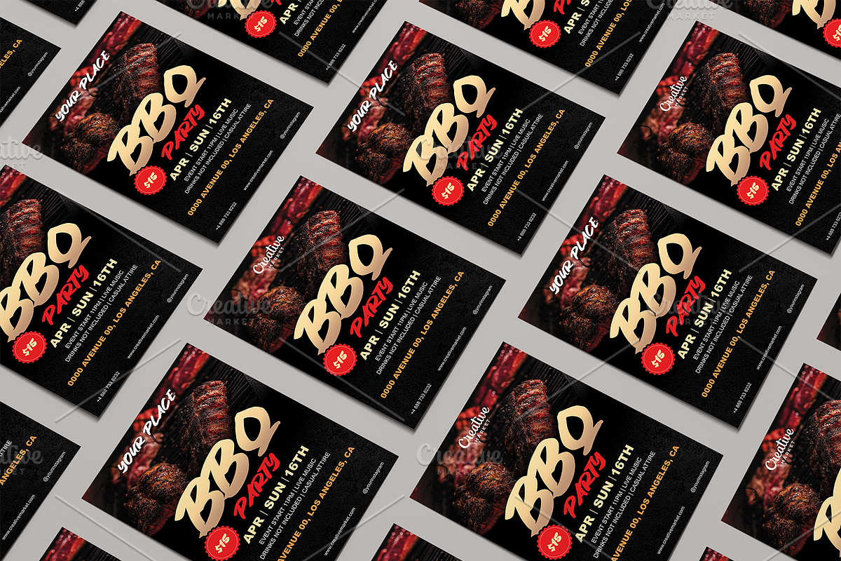 BBQ Event Flyer, a Flyer Template by Tzochko (Photo 3 of 4)