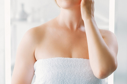 Facial treatment beauty wellness woman clean skin, a Health & Medical Photo by Photo Drive Studio