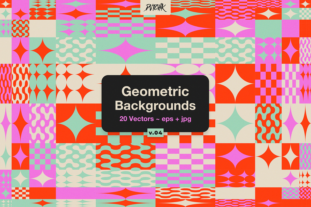 Geometric Vector Backgrounds V04, a Background Graphic by dvtchk (Photo 1 of 6)