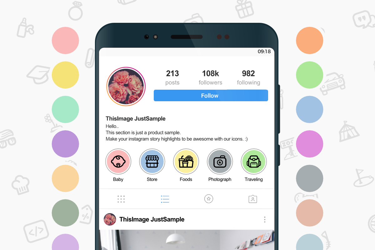 Instagram Story Highlight 170 Icons, a Social Media Template by graphicalcium (Photo 2 of 4)
