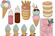 Ice Cream Clipart, a Food Illustration by GlamArtZhanna (Thumbnail 4 of 5)