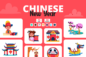 Animated Chinese New Year Icons, a Duotone Icon by Prosymbols