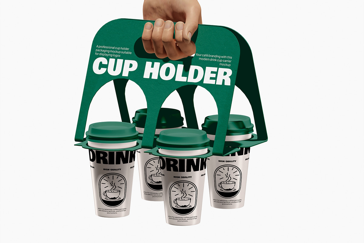 Cup Holder Mockup, a Packaging Mockup by Unerispace (Photo 2 of 5)
