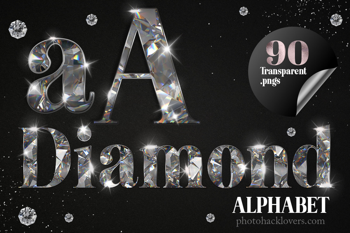 Diamond Alphabet Clip Art, a Templates & Theme by Photohacklovers (Photo 1 of 6)