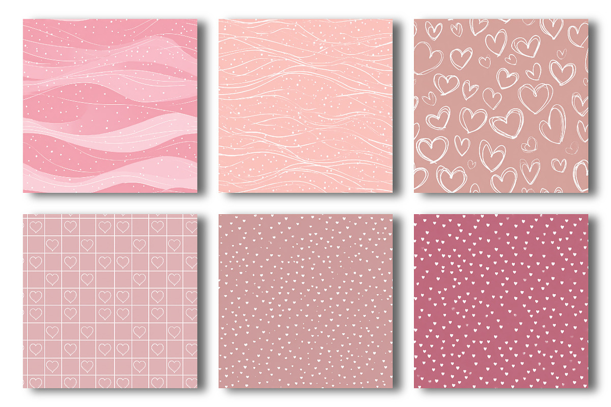 Valentine's Day Seamless Patterns, an Illustration by OK Design (Photo 3 of 3)