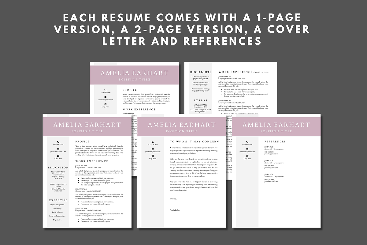 30+ Resume Bundle for Google Docs, a Resume Template by DesignStudioTeti (Photo 3 of 10)
