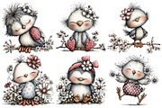 Whimsical Chick Clipart, an Illustration by Pixels.Craft (Thumbnail 5 of 5)