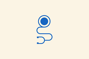 Stethoscope G Letter Logo Vector