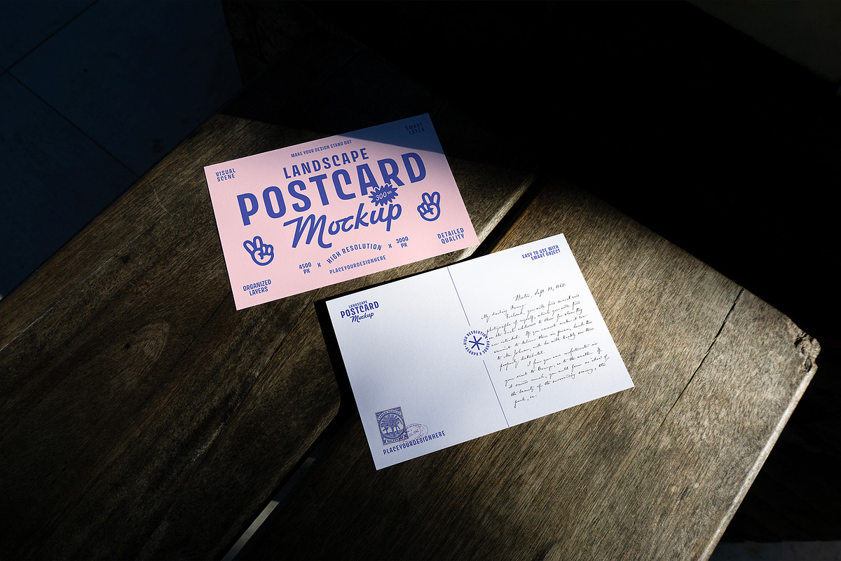 Postcard Mockup, an Advertising Mockup by Morand Union (Photo 3 of 4)