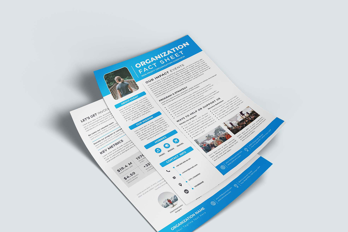 Nonprofit Organization Fact Sheet, a Flyer Template by design_hut (Photo 2 of 4)