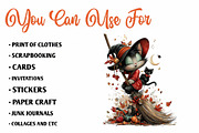 Retro Halloween Clipart, a Seasonal Illustration by CreationArt (Thumbnail 5 of 7)