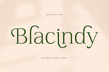 Blacindy Modern Serif Font