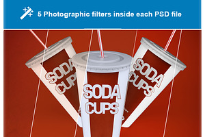 Soda Cups Mockup