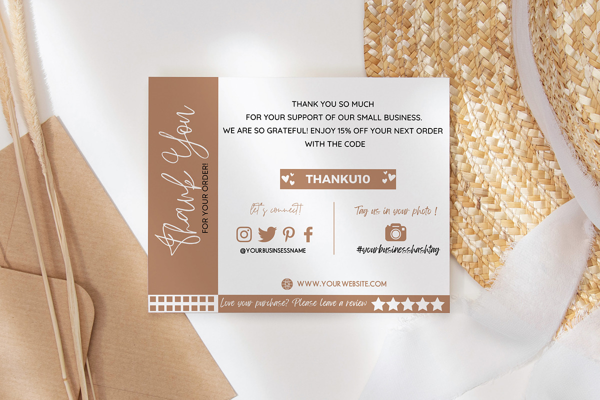 Thank You Card Template Bundle Canva, a Templates & Theme by Mrxking (Photo 6 of 23)