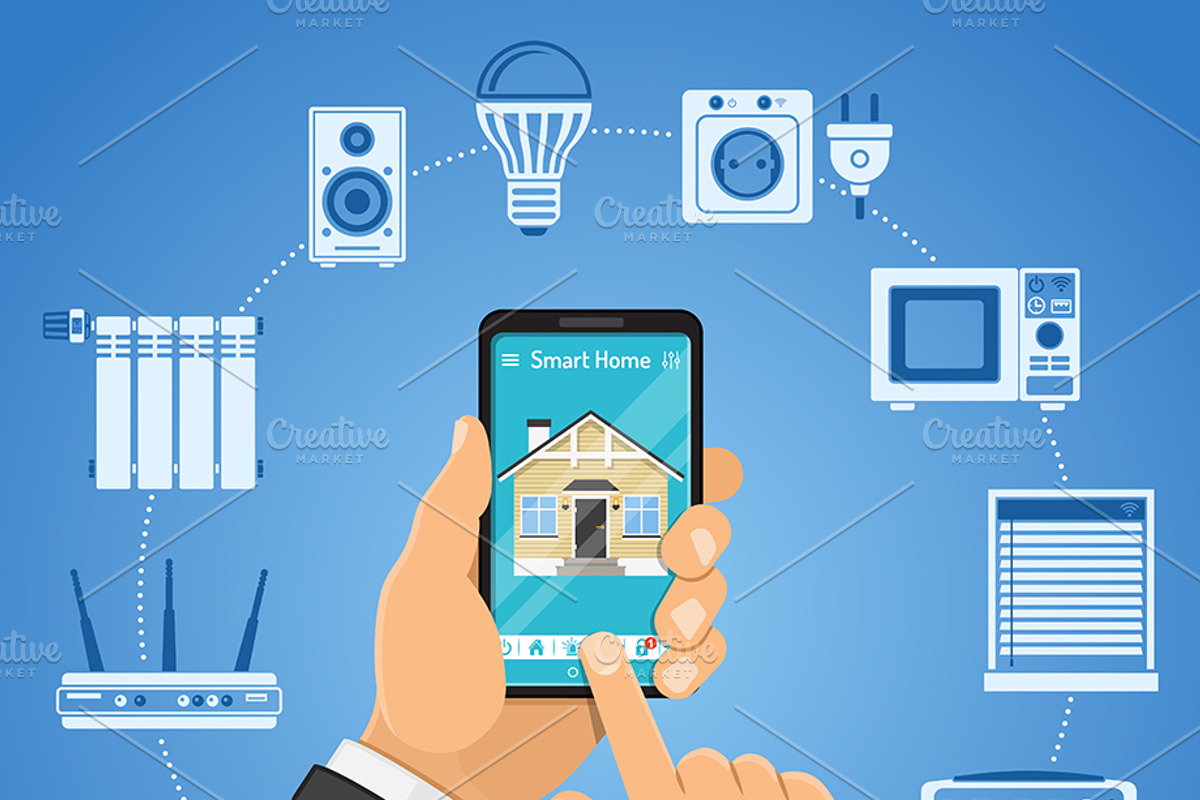 Smart Home and Internet of Things, a Technology Illustration by TAlex (Photo 4 of 7)
