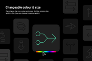 Minimal line arrow icon set, an Outline Icon by Ragul Creates (Thumbnail 3 of 6)