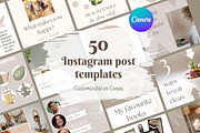 50 Neutral Instagram Post Templates, a Social Media Template by idArt (Thumbnail 1 of 4)