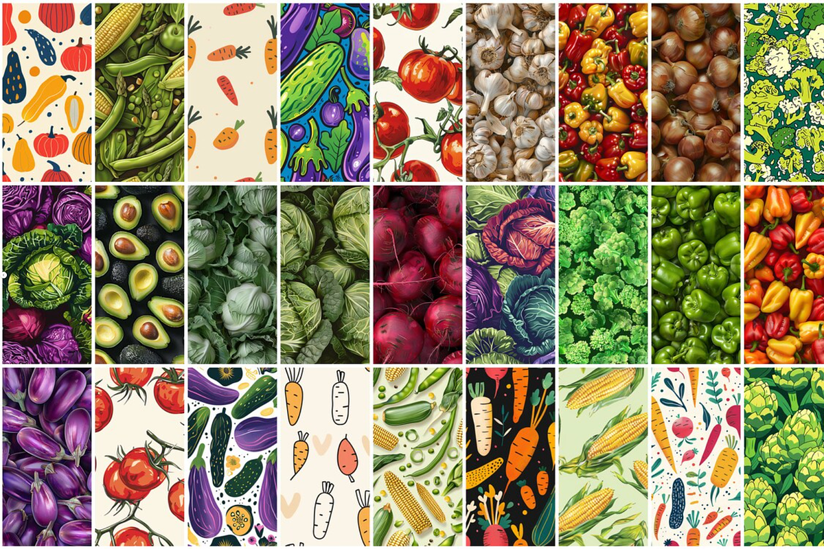320 Vegetables Seamless Patterns, a Pattern Graphic by mkStudioLab (Photo 9 of 9)