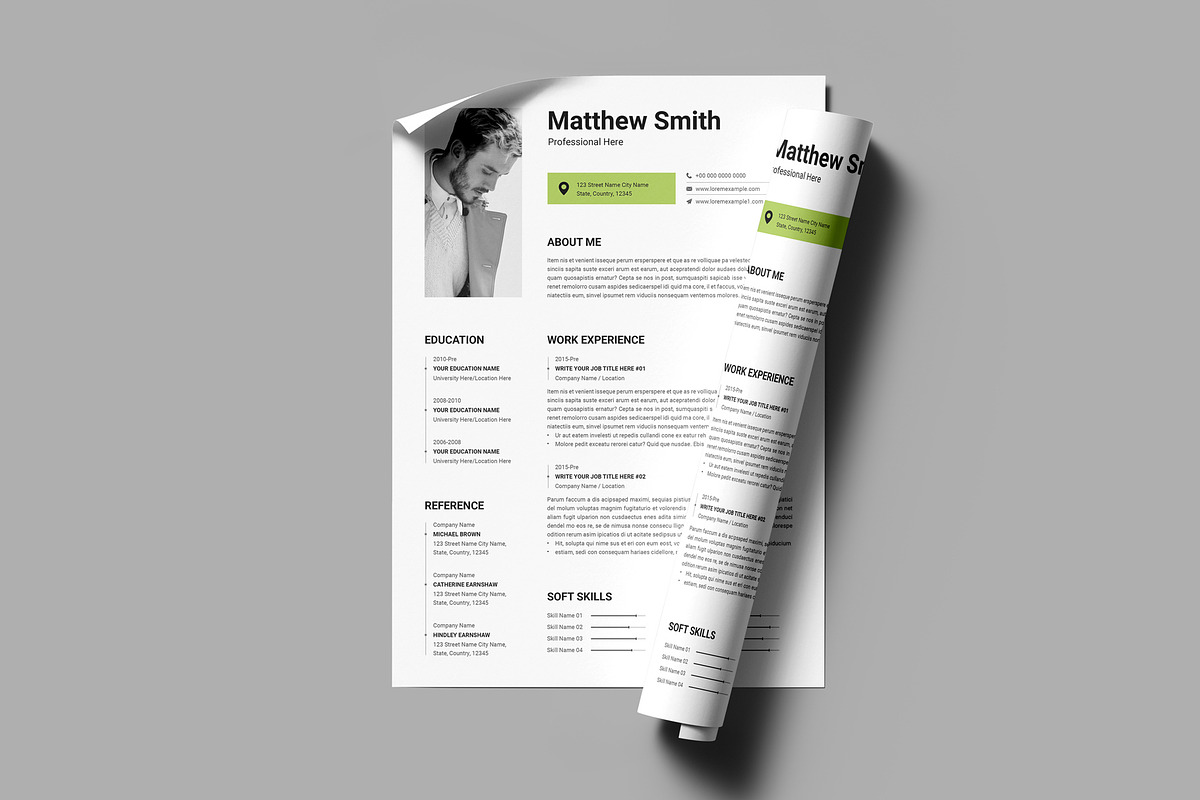 Modern Executive Resume Template, a Resume Template by PixelStudio (Photo 5 of 5)