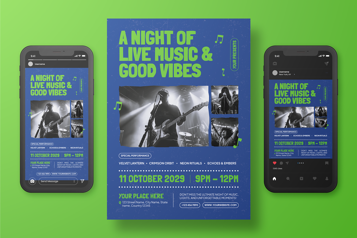 Music Event Flyer Set, a Flyer Template by Annora Studio (Photo 6 of 6)