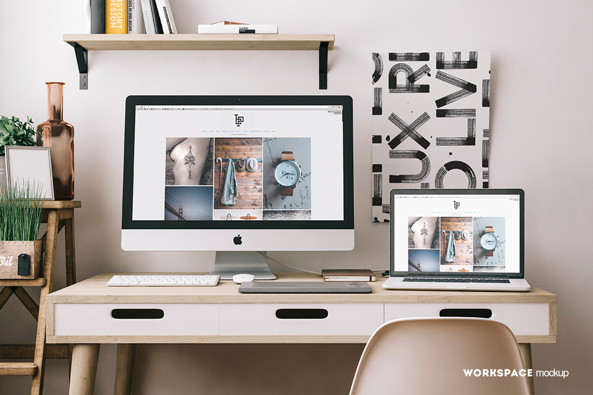 Workspace Mockup Set 8, a Mac Mockup by Best Pixels™ (Photo 2 of 5)