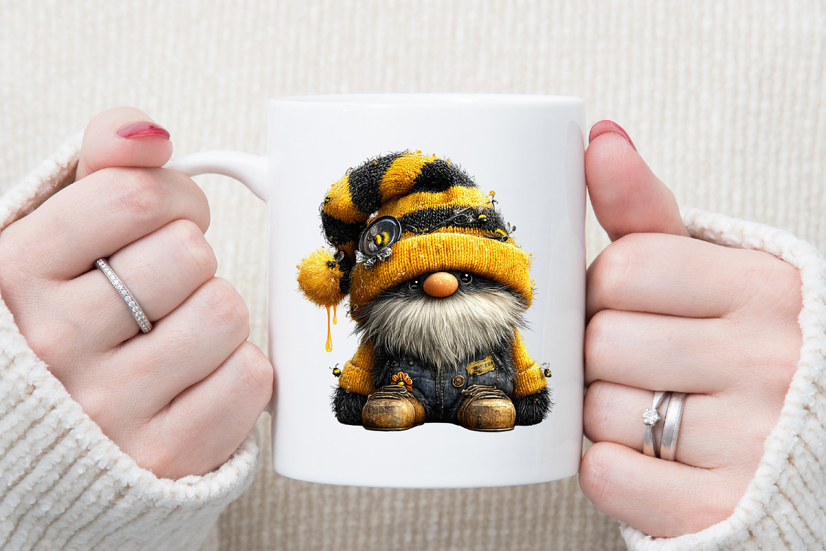 Cute Bee Gnome - Honey Bee Clipart, an Illustration by Sublimation Artist (Photo 6 of 6)