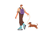 Happy people on roller skates set, a Person Illustration by PaperTrident (Thumbnail 6 of 15)