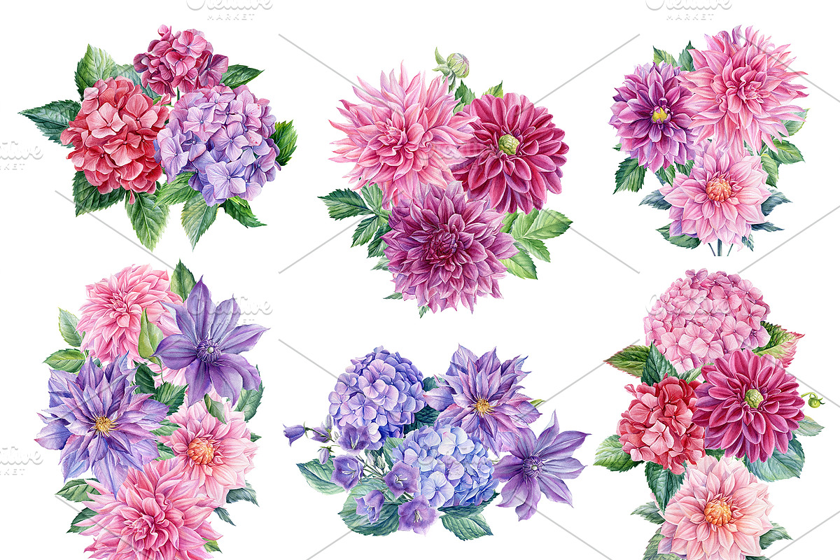 Delicate flowers, a Decorative Illustration by Hanna Hryharenka (Photo 11 of 13)