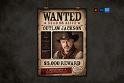 Vintage Wild West Wanted Poster, a Poster Template by BrandPacks (Thumbnail 6 of 6)