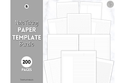 Note Taking Printable Paper Template, a Stationery Template by Templatables (Thumbnail 1 of 10)