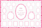 Pink Watercolor Labels Branding, an Object Graphic by Solo Art Original (Thumbnail 1 of 7)