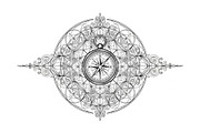 Ornamental Compass Rose SVG Bundle, an Illustration by Gaye Art (Thumbnail 24 of 31)