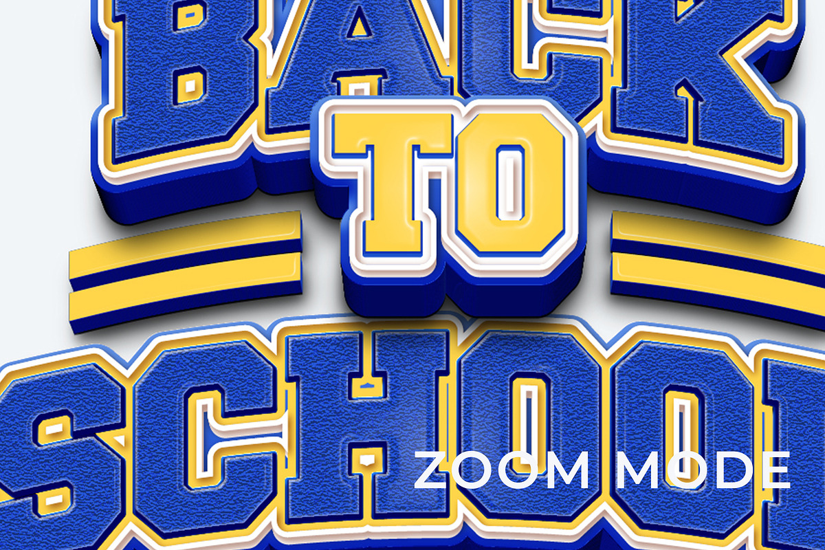 3D Text Effect Back To School, a Layer Style Add-On by Mockmenot (Photo 3 of 3)
