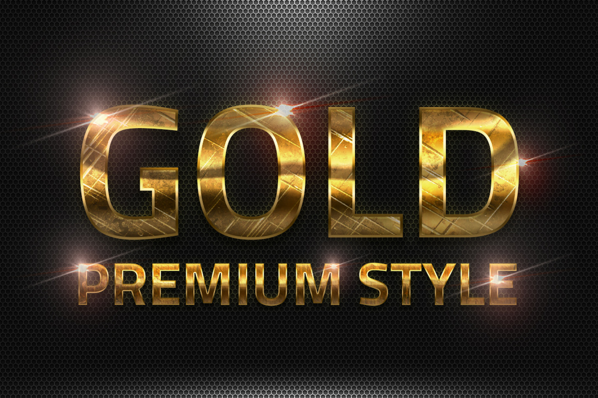 36 Premium Gold Style V02, a Layer Style Add-On by yantodesign (Photo 1 of 3)
