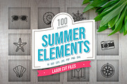 100 Summer Elements - Laser Cut File, an Object Graphic by Arshad Ali (Thumbnail 1 of 11)