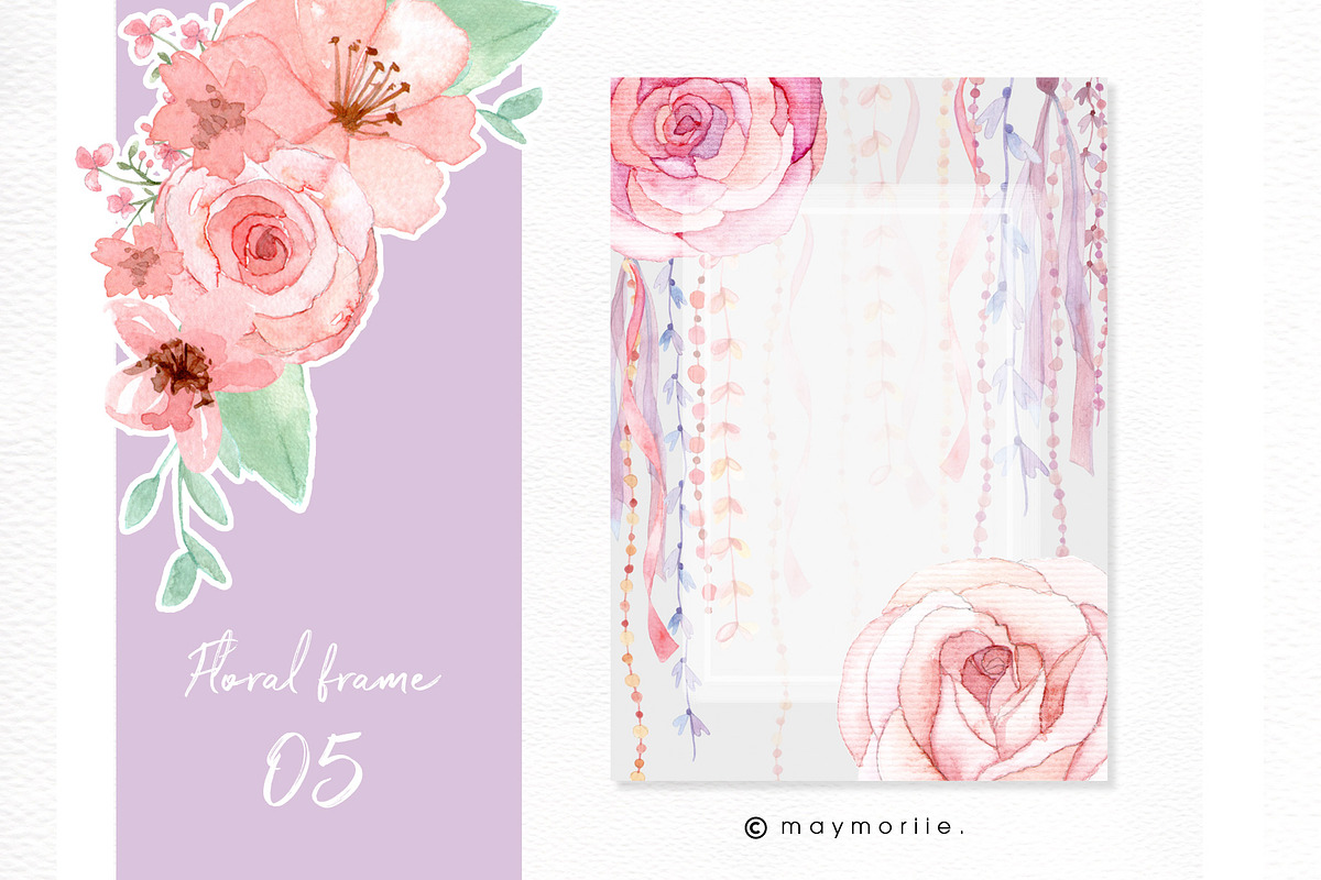 Floral Graphic Wedding Invitation 05, an Invitation Template by May • SHO (Photo 3 of 5)