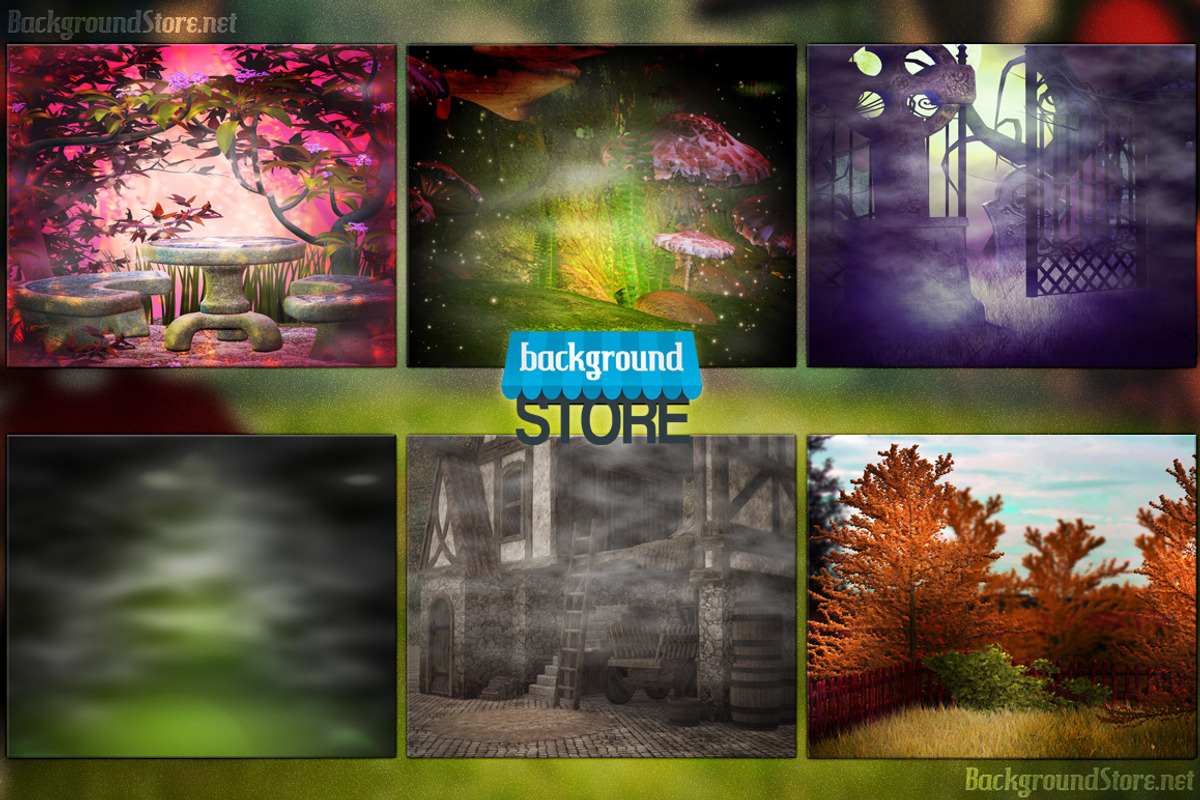 Fantasy Backgrounds Bundle preview 5