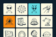 200 Space and Study Doodles, an Outline Icon by Brickclay (Thumbnail 11 of 14)