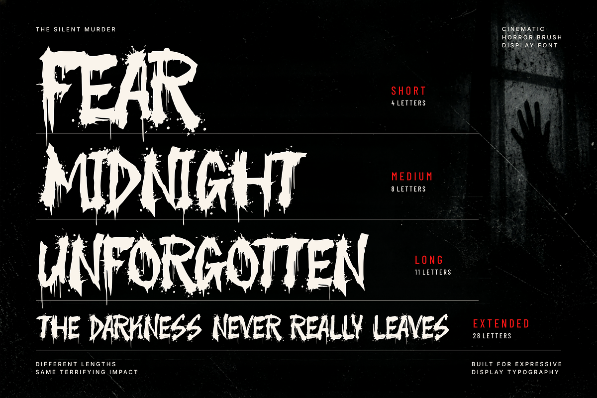 The Silent Murder - Bloody Typeface, a Sans Serif Font by agnyhasyastudio (Photo 6 of 16)