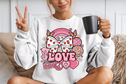 Retro Valentine Love Sublimation Png, a Seasonal Illustration by YA Design (Thumbnail 4 of 4)