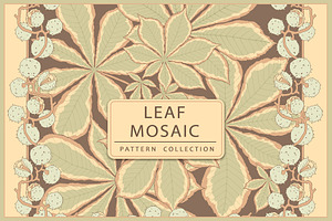 Silk Scarf "Leaf Mosaic"