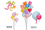 Animal Balloons Clipart birthday png, an Animal Illustration by Milatoo (Thumbnail 2 of 3)