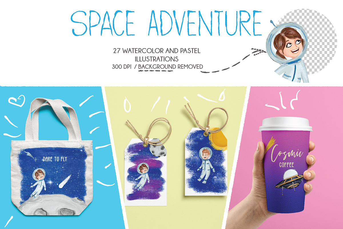 Kid's in Space celestial Adventure, an Education Illustration by Winged Graphics (Photo 2 of 3)
